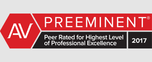 AV rated Preeminent by Martindale Hubbel 2017